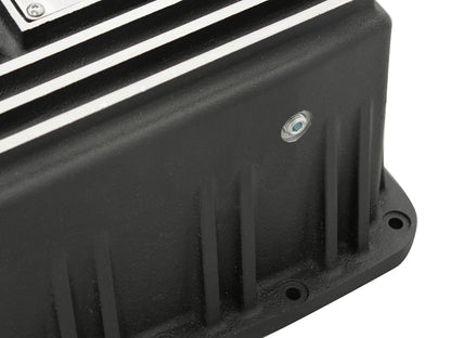 Pro Series Transmission Pan Black w/ Machined Fins Ford F-150 Trucks 09-20 (6R80 Transmission) aFe Power-3