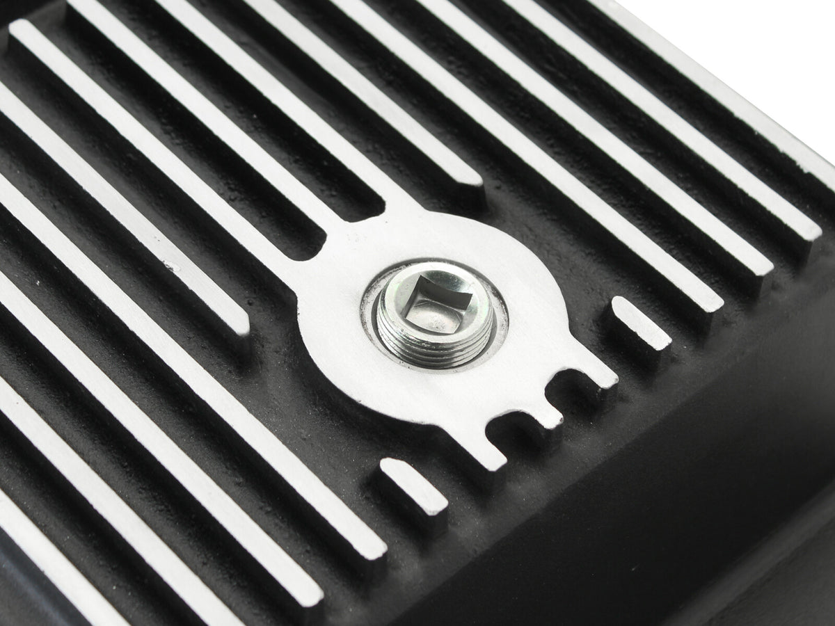 Pro Series Transmission Pan Black w/ Machined Fins Ford F-150 Trucks 09-20 (6R80 Transmission) aFe Power-4