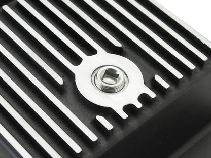 Pro Series Transmission Pan Black w/ Machined Fins Ford F-150 Trucks 09-20 (6R80 Transmission) aFe Power-4