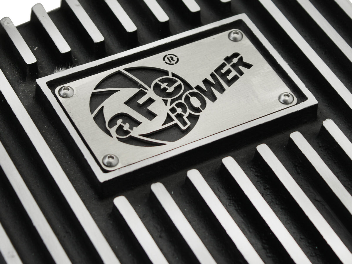 Pro Series Transmission Pan Black w/ Machined Fins Ford F-150 Trucks 09-20 (6R80 Transmission) aFe Power-5