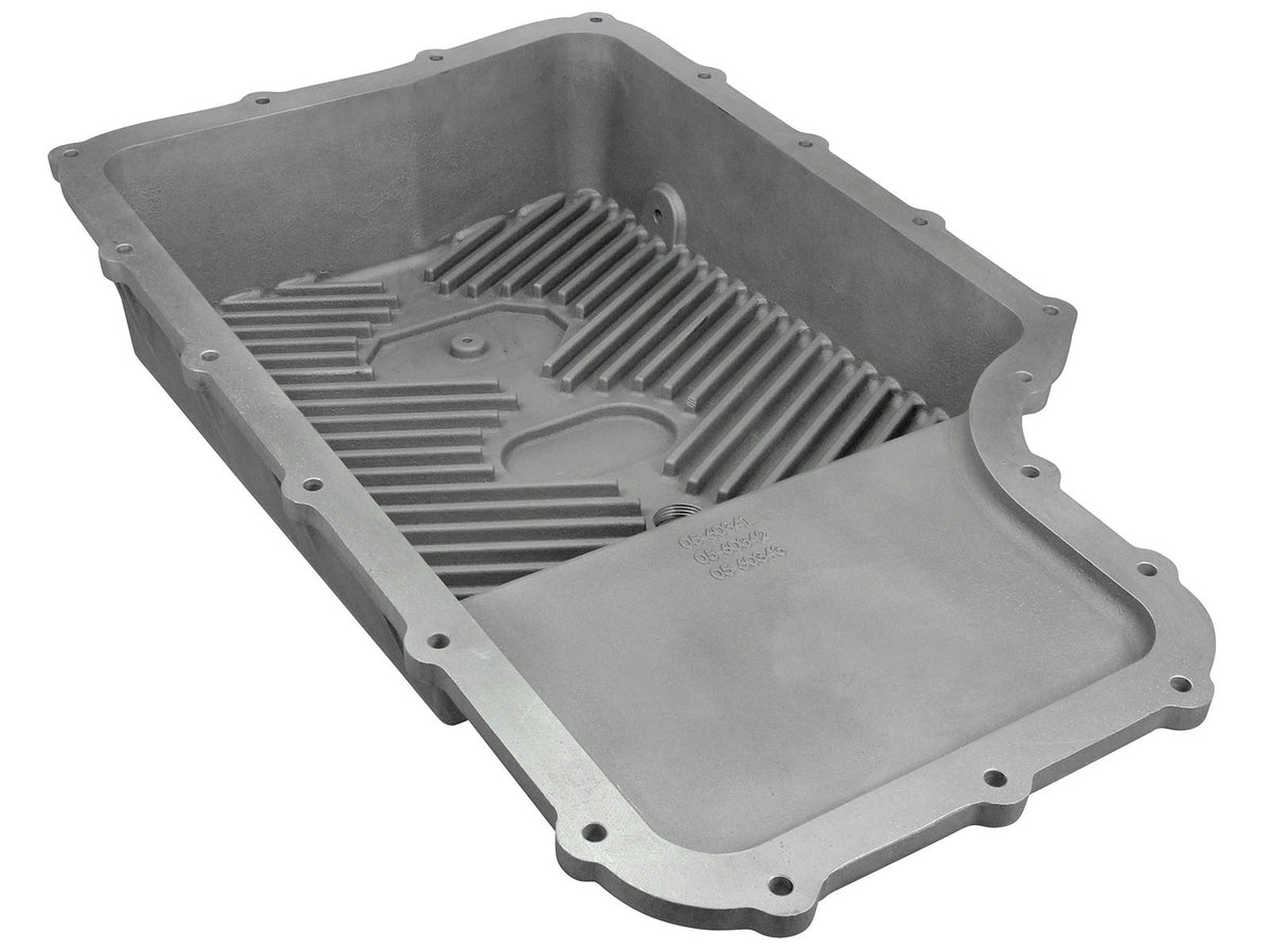Street Series Transmission Pan Raw w/ Machined Fins Ford Super Duty Trucks 11-21 (6R140 Transmission) aFe Power-1