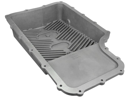 Street Series Transmission Pan Raw w/ Machined Fins Ford Super Duty Trucks 11-21 (6R140 Transmission) aFe Power-1