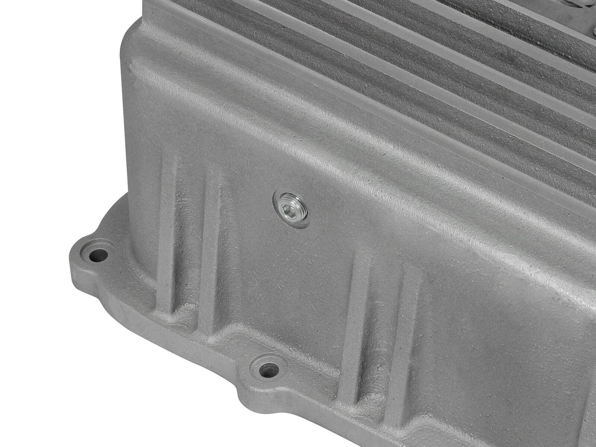 Street Series Transmission Pan Raw w/ Machined Fins Ford Super Duty Trucks 11-21 (6R140 Transmission) aFe Power-4