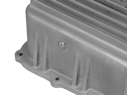 Street Series Transmission Pan Raw w/ Machined Fins Ford Super Duty Trucks 11-21 (6R140 Transmission) aFe Power-4