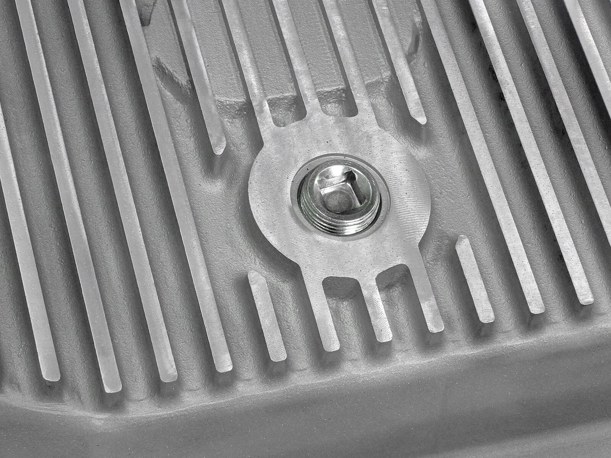 Street Series Transmission Pan Raw w/ Machined Fins Ford Super Duty Trucks 11-21 (6R140 Transmission) aFe Power-5