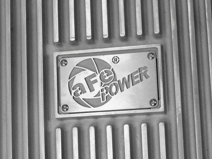 Street Series Transmission Pan Raw w/ Machined Fins Ford Super Duty Trucks 11-21 (6R140 Transmission) aFe Power-6
