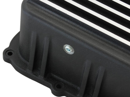 Pro Series Transmission Pan Black w/ Machined Fins Ford Super Duty Trucks 11-21 (6R140 Transmission) aFe Power-3