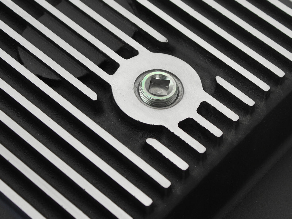 Pro Series Transmission Pan Black w/ Machined Fins Ford Super Duty Trucks 11-21 (6R140 Transmission) aFe Power-4