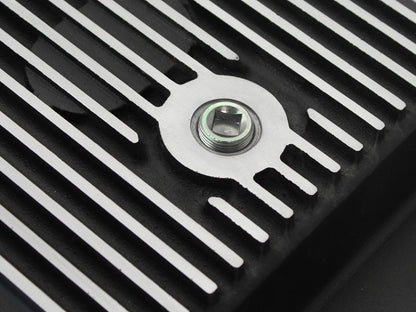 Pro Series Transmission Pan Black w/ Machined Fins Ford Super Duty Trucks 11-21 (6R140 Transmission) aFe Power-4