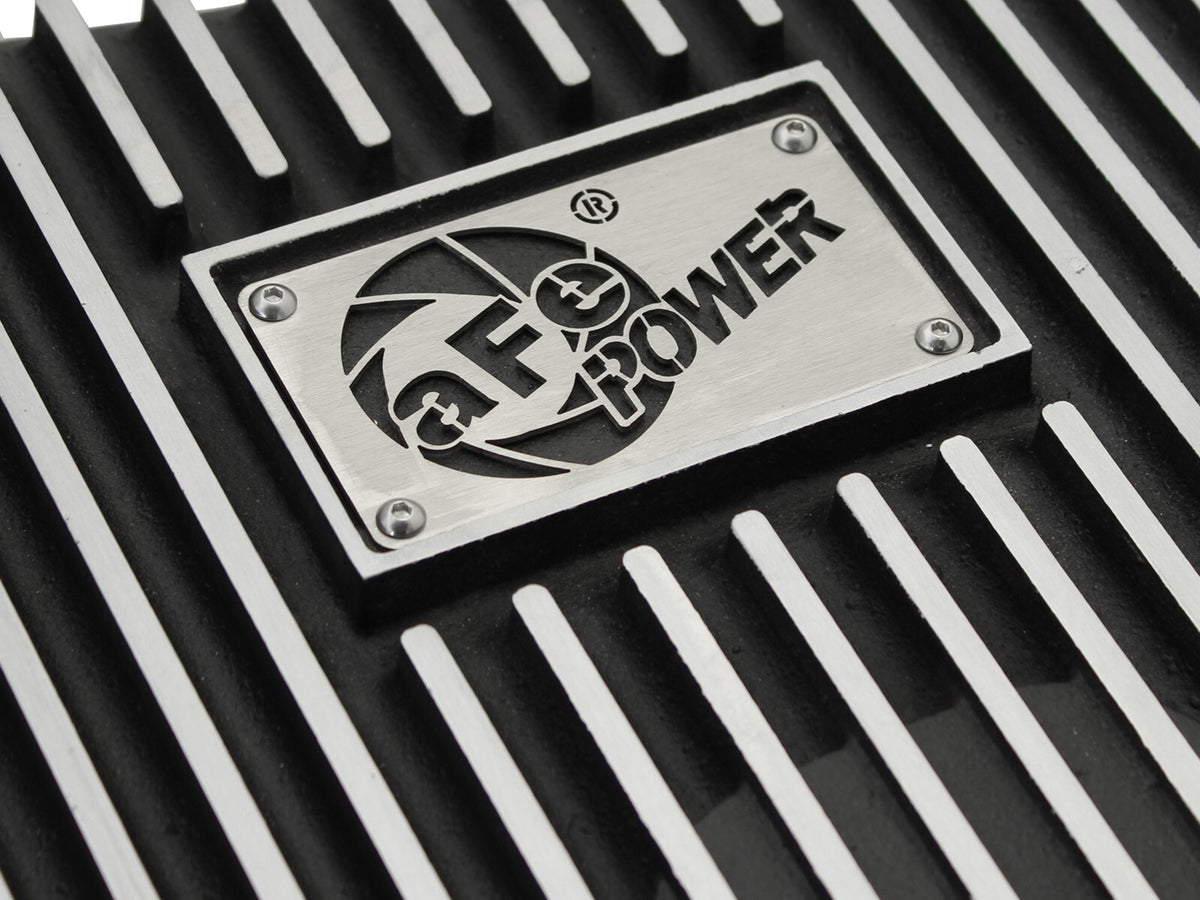 Pro Series Transmission Pan Black w/ Machined Fins Ford Super Duty Trucks 11-21 (6R140 Transmission) aFe Power-5