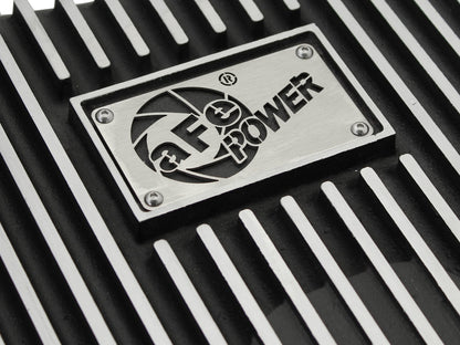 Pro Series Transmission Pan Black w/ Machined Fins Ford Super Duty Trucks 11-21 (6R140 Transmission) aFe Power-5