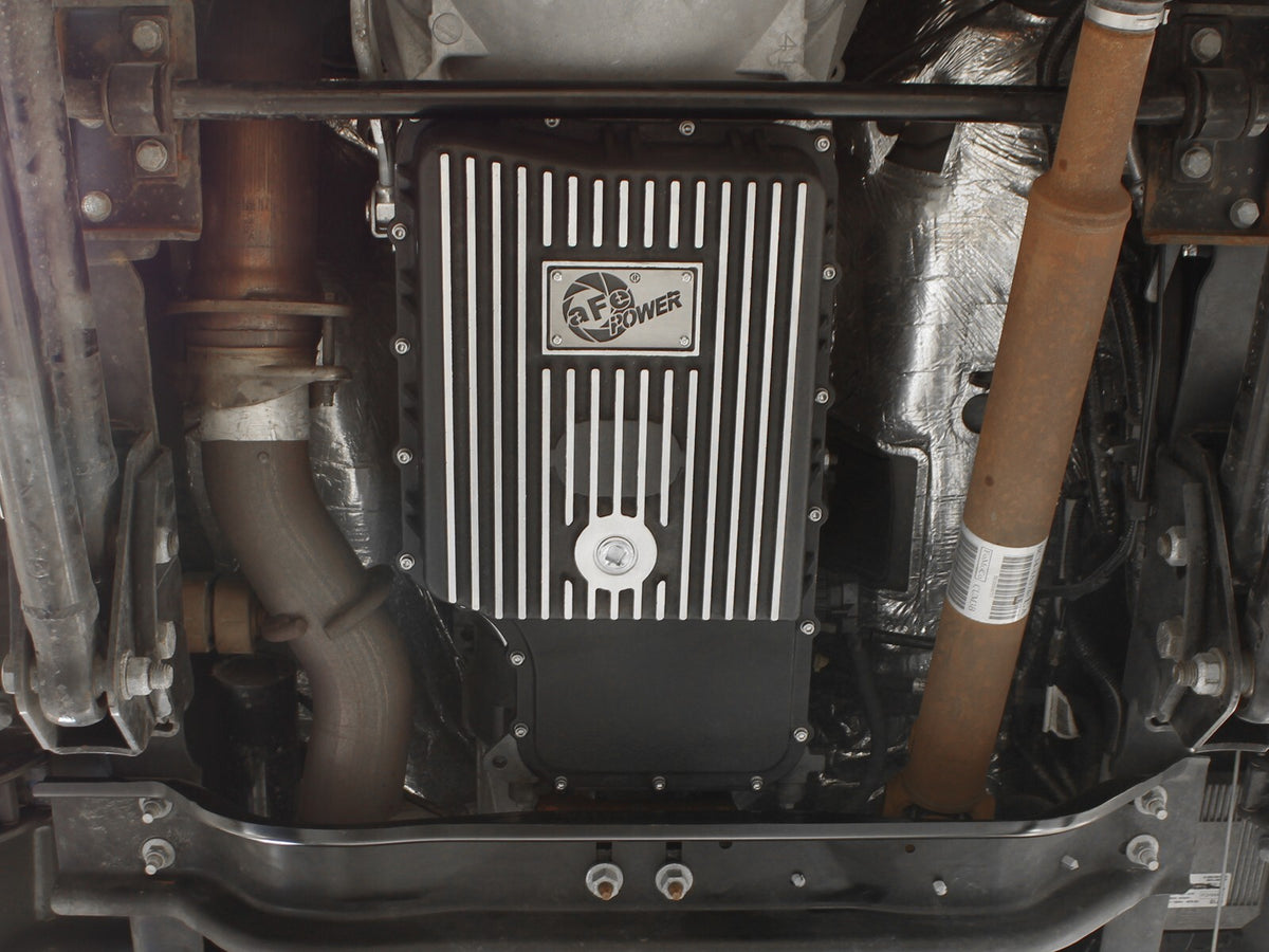Pro Series Transmission Pan Black w/ Machined Fins Ford Super Duty Trucks 11-21 (6R140 Transmission) aFe Power-7
