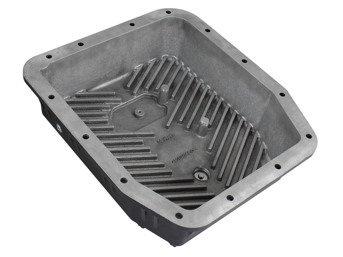 Pro Series Transmission Pan Black w/ Machined Fins Ford Trucks 93-08 aFe Power-1