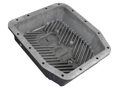 Pro Series Transmission Pan Black w/ Machined Fins Ford Trucks 93-08 aFe Power-1