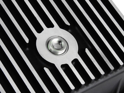 Pro Series Transmission Pan Black w/ Machined Fins Ford Trucks 93-08 aFe Power-5
