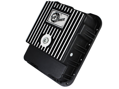 Pro Series Transmission Pan Black w/ Machined Fins GM Trucks 99-16 aFe Power