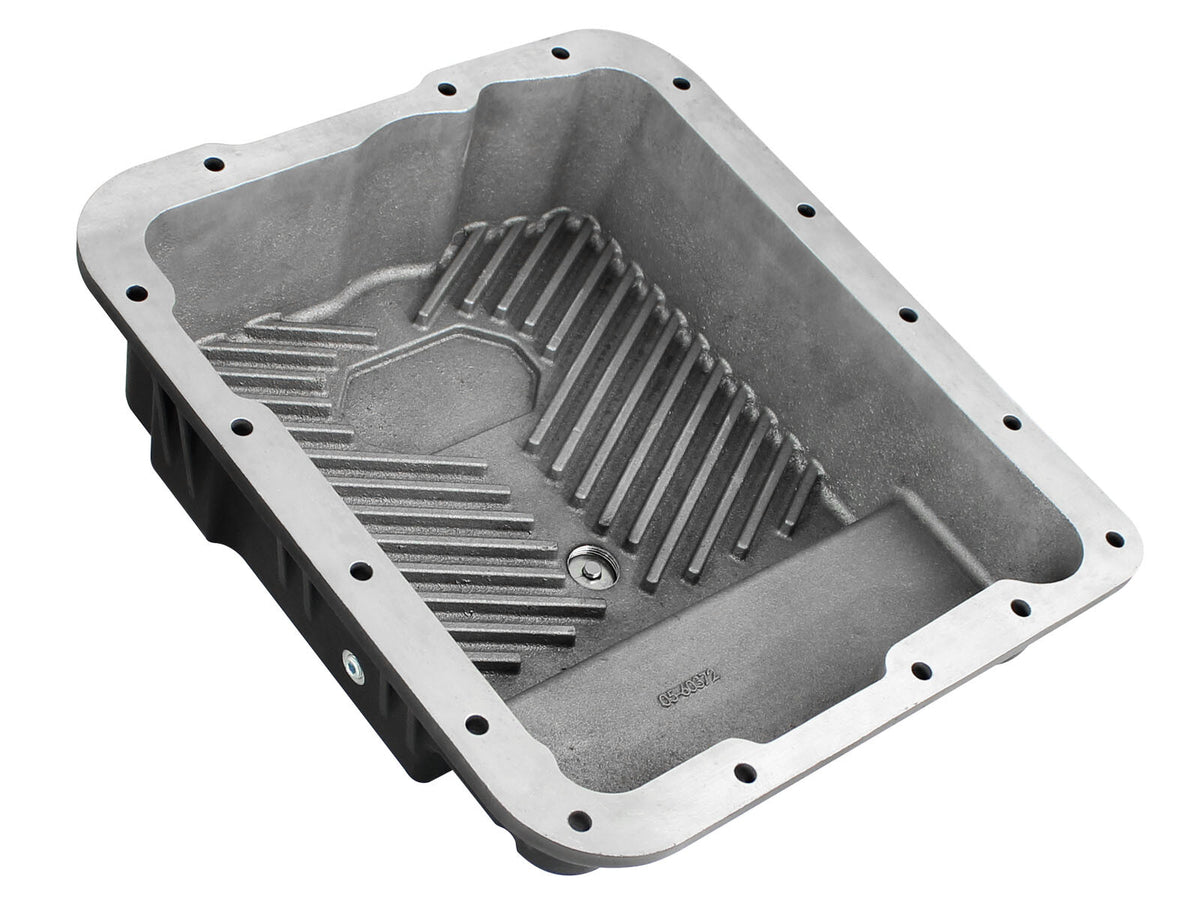 Pro Series Transmission Pan Black w/ Machined Fins GM Trucks 99-16 aFe Power-1