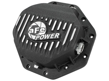 Pro Series Rear Differential Cover Black w/ Machined Fins Dodge 1500 94-18/ Ram EcoDiesel 14-22 (Corporate 9.25-12) aFe Power