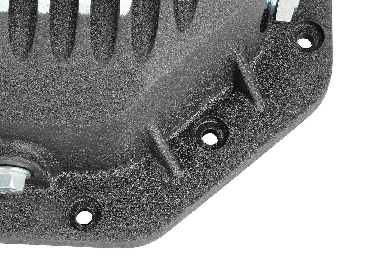 Pro Series Rear Differential Cover Black w/ Machined Fins Dodge 1500 94-18/ Ram EcoDiesel 14-22 (Corporate 9.25-12) aFe Power-2
