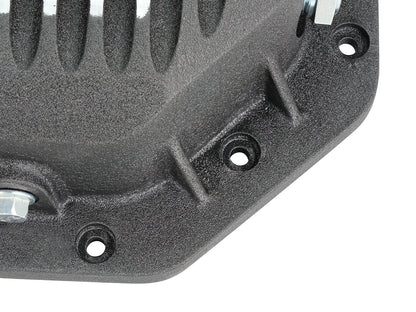 Pro Series Rear Differential Cover Black w/ Machined Fins Dodge 1500 94-18/ Ram EcoDiesel 14-22 (Corporate 9.25-12) aFe Power-2