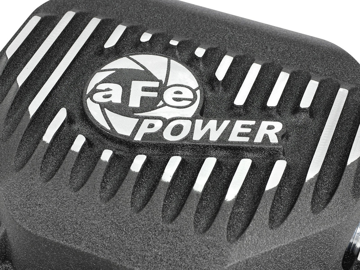 Pro Series Rear Differential Cover Black w/ Machined Fins Dodge 1500 94-18/ Ram EcoDiesel 14-22 (Corporate 9.25-12) aFe Power-3