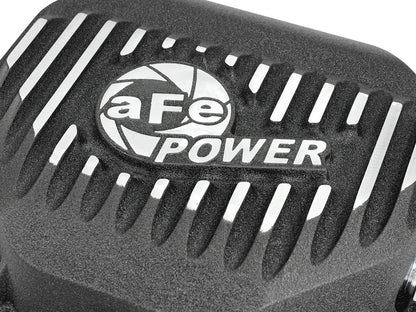 Pro Series Rear Differential Cover Black w/ Machined Fins Dodge 1500 94-18/ Ram EcoDiesel 14-22 (Corporate 9.25-12) aFe Power-3