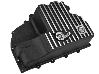 Pro Series Engine Oil Pan Black w/ Machined Fins Dodge Ram 1500 EcoDiesel 14-18 V6-3.0L (td) aFe Power-1