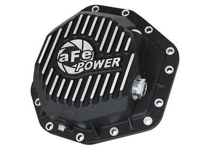 Pro Series Rear Differential Cover Black w/ Machined Fins Ford Diesel Trucks 17-23 V8-6.7L (td) (Dana M275-14) aFe Power