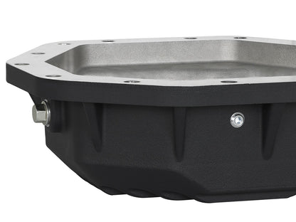 Pro Series Rear Differential Cover Black w/ Machined Fins Ford Diesel Trucks 17-23 V8-6.7L (td) (Dana M275-14) aFe Power-4