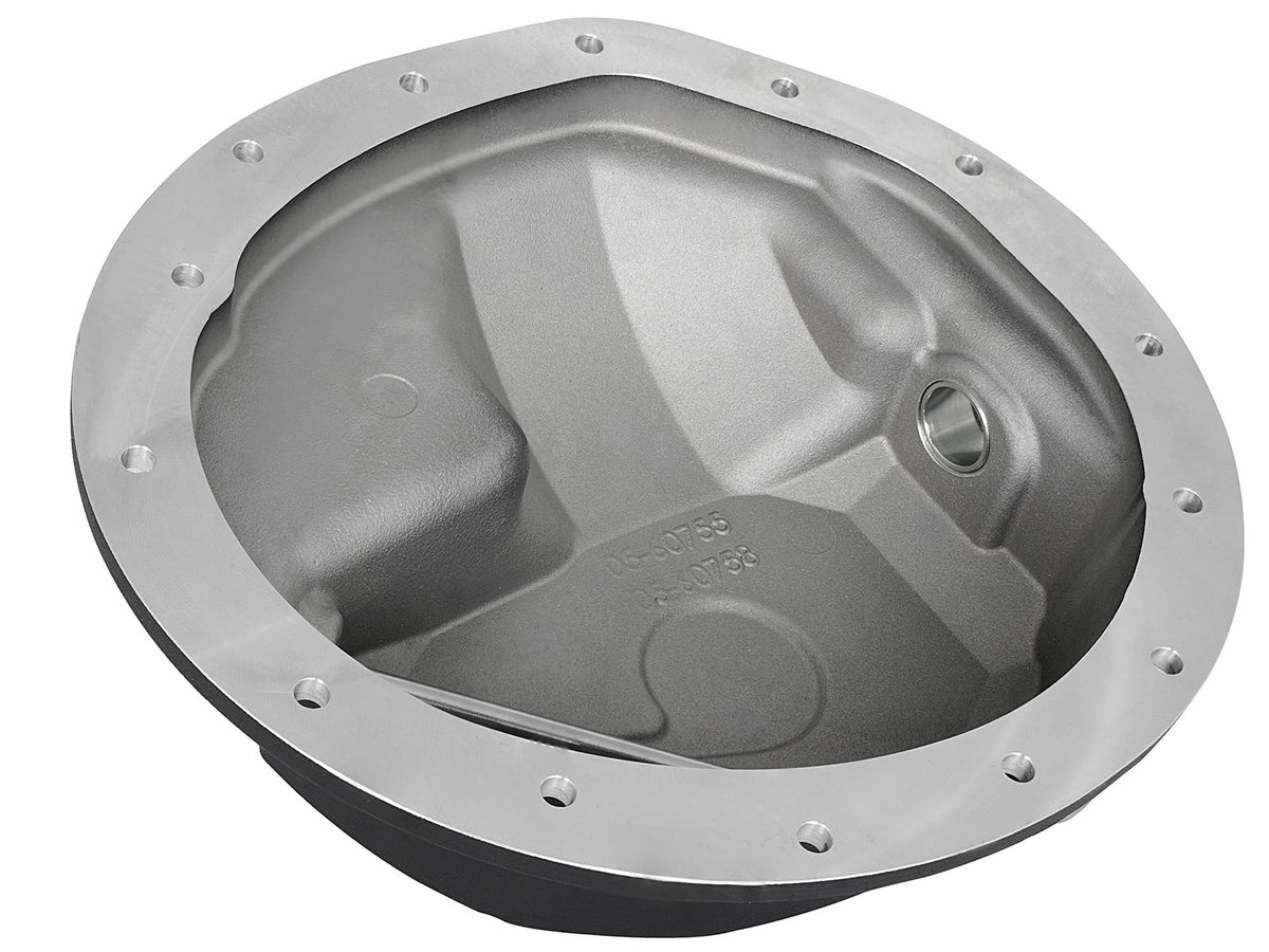 Pro Series Rear Differential Cover Black w/ Machined Fins Nissan Titan Xd 16-19 V8-5.0L (td) (Aam 9.5-14) aFe Power-2