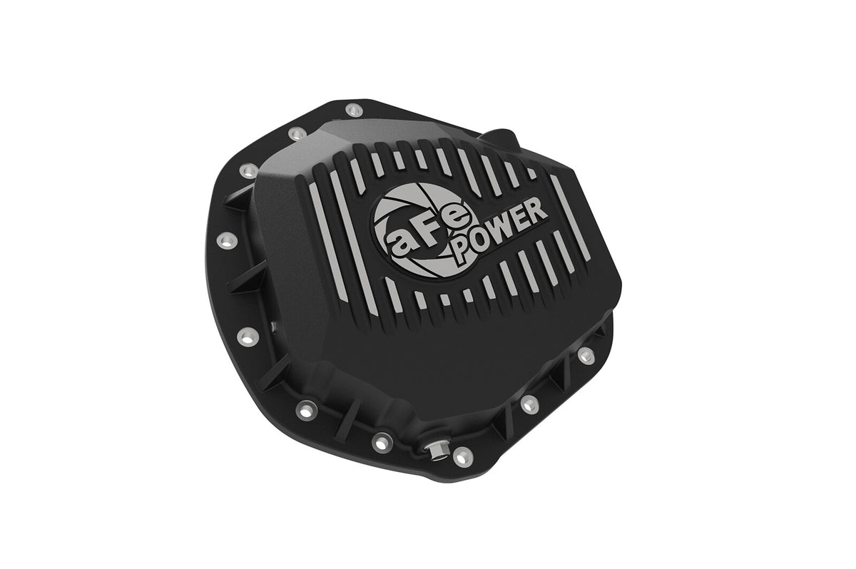 Pro Series Rear Differential Cover Black w/ Machined Fins Dodge Trucks 2500/3500 03-18 aFe Power-1