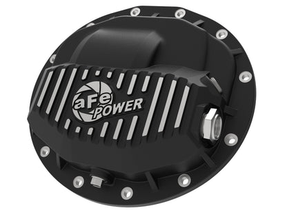 Pro Series Front Differential Cover Black w/ Machined Fins Dodge Trucks 2500/3500 13-23 (Aam 9.25-12) aFe Power
