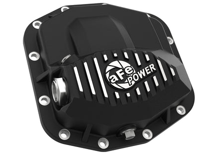 Pro Series Front Differential Cover Black Finish w/ Machined Fins Jeep Wrangler (Jl) 18-23/ Gladiator (Jt) 20-23 (Dana M210) aFe Power-1
