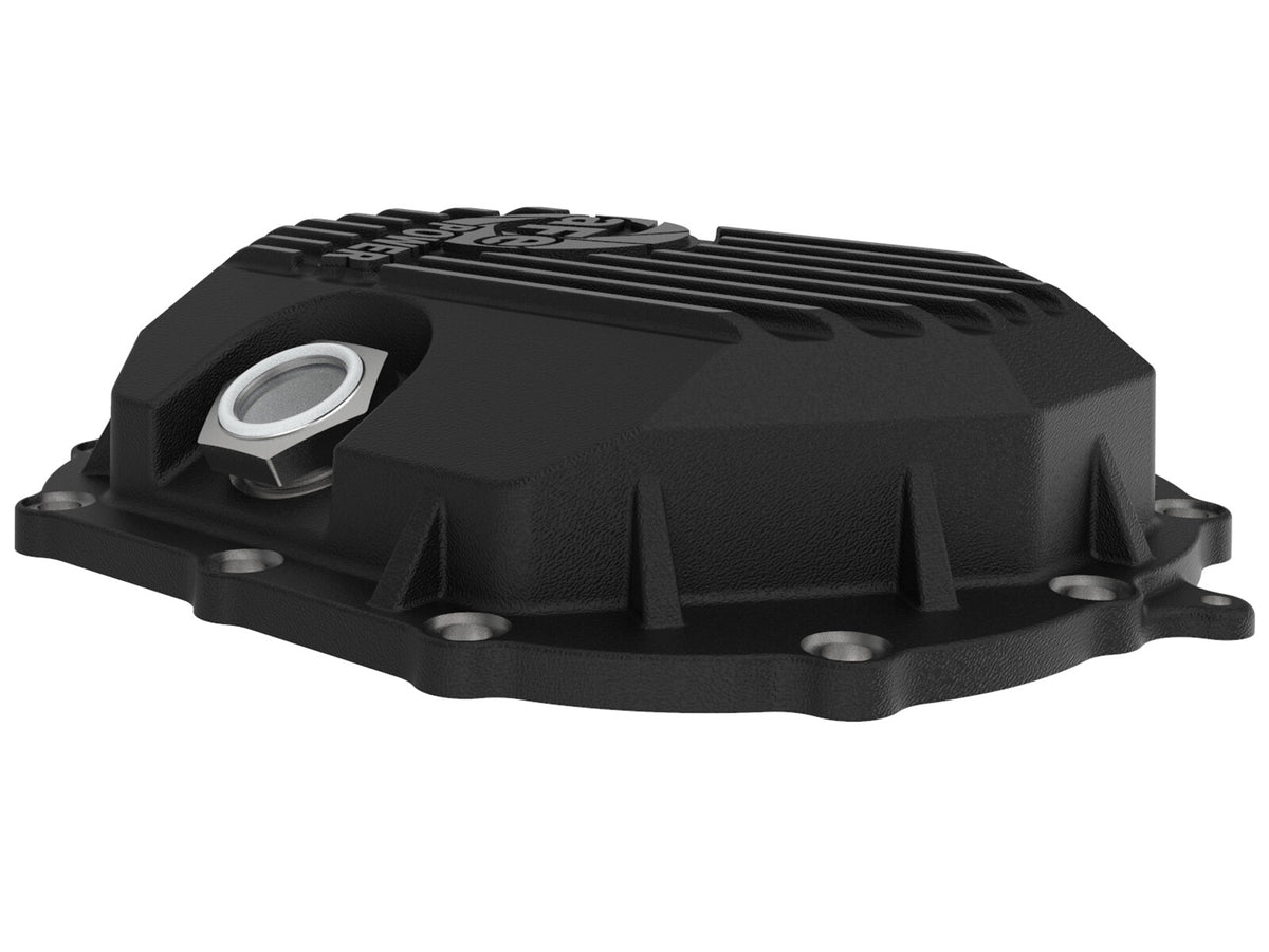 Pro Series Front Differential Cover Black w/ Machined Fins GM 2500/3500 11-20 V8-6.0L/6.6L (Aam 9.25) aFe Power-3