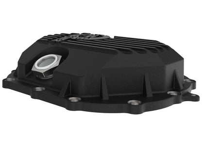 Pro Series Front Differential Cover Black w/ Machined Fins GM 2500/3500 11-20 V8-6.0L/6.6L (Aam 9.25) aFe Power-3