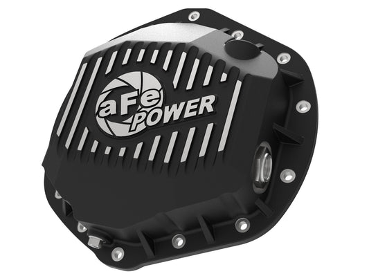 Pro Series Rear Differential Cover Black w/ Machined Fins GM Diesel Trucks 01-19 V8-6.6L (td) LB7/Lly/Lbz/Lmm/Lml/L5P aFe Power