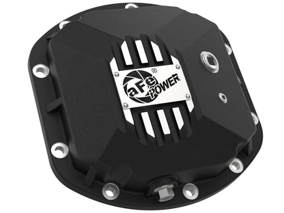 Pro Series Dana 30 Front Differential Cover Black w/ Machined Fins Jeep Wrangler (TJ/JK) 97-18 aFe Power-1