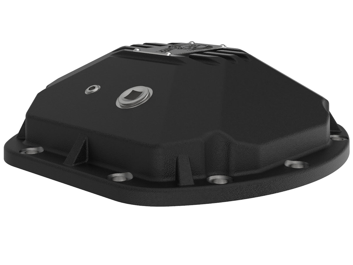 Pro Series Dana 30 Front Differential Cover Black w/ Machined Fins Jeep Wrangler (TJ/JK) 97-18 aFe Power-3