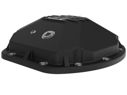 Pro Series Dana 30 Front Differential Cover Black w/ Machined Fins Jeep Wrangler (TJ/JK) 97-18 aFe Power-3