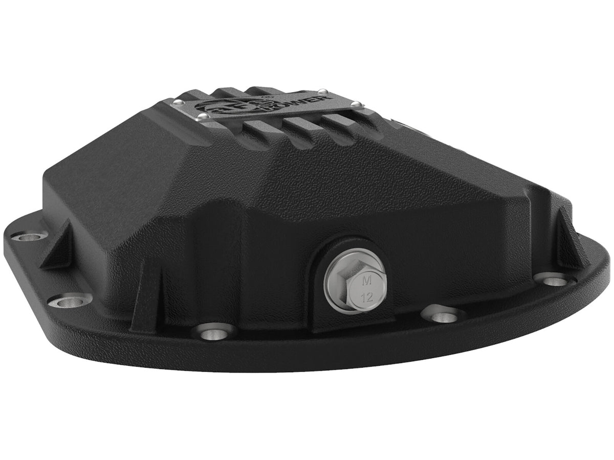 Pro Series Dana 30 Front Differential Cover Black w/ Machined Fins Jeep Wrangler (TJ/JK) 97-18 aFe Power-4