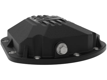Pro Series Dana 30 Front Differential Cover Black w/ Machined Fins Jeep Wrangler (TJ/JK) 97-18 aFe Power-4