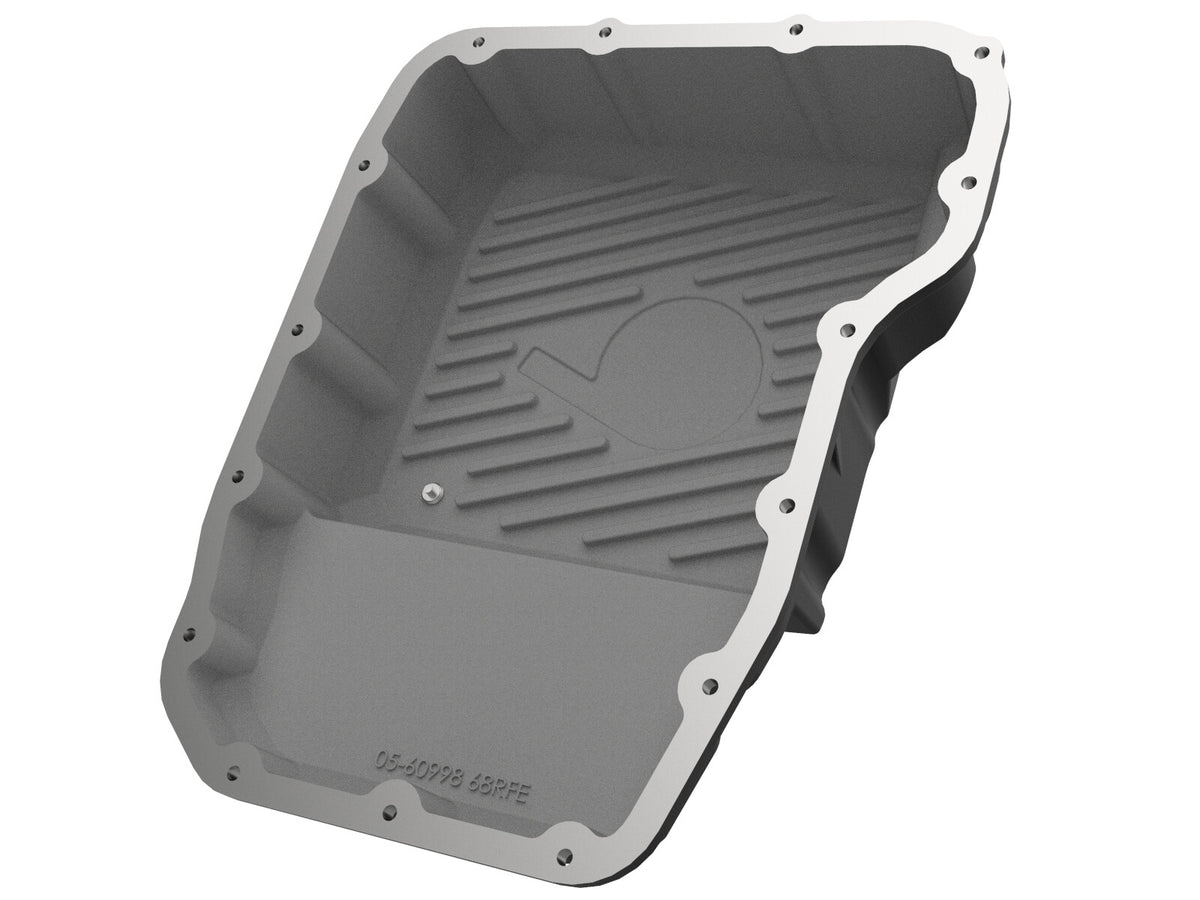 Pro Series Transmission Pan Black w/ Machined Fins Dodge Diesel Trucks 13-23 (68RFE) aFe Power-2