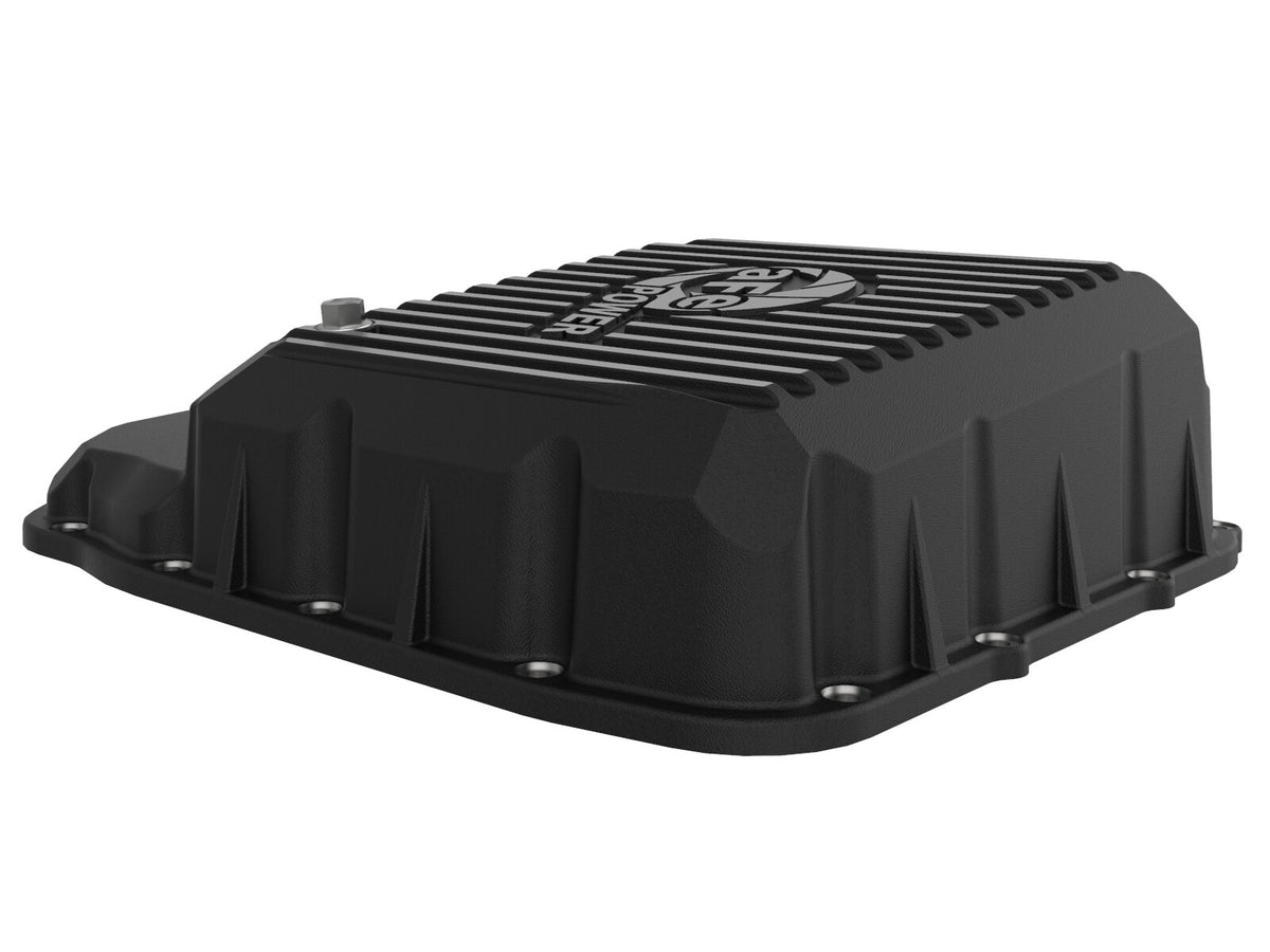 Pro Series Transmission Pan Black w/ Machined Fins Dodge Diesel Trucks 13-23 (68RFE) aFe Power-3