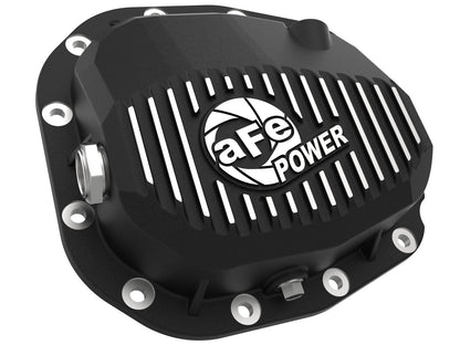 Pro Series Rear Differential Cover Black w/ Machined Fins Ford F-150 15-23 (Super 8.8-12) aFe Power-1
