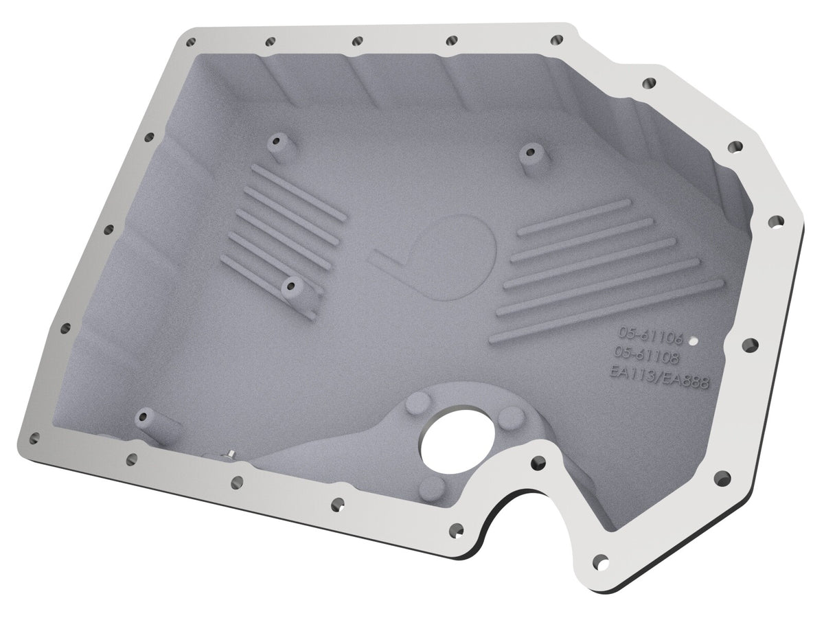 Pro Series Engine Oil Pan Black w/ Machined Fins Audi/Volkswagen 05-22 L4-1.8L (t)/2.0L (t) (w/ Oil Sensor) aFe Power-2