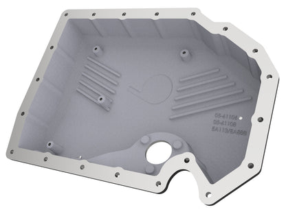 Pro Series Engine Oil Pan Black w/ Machined Fins Audi/Volkswagen 05-22 L4-1.8L (t)/2.0L (t) (w/ Oil Sensor) aFe Power-2