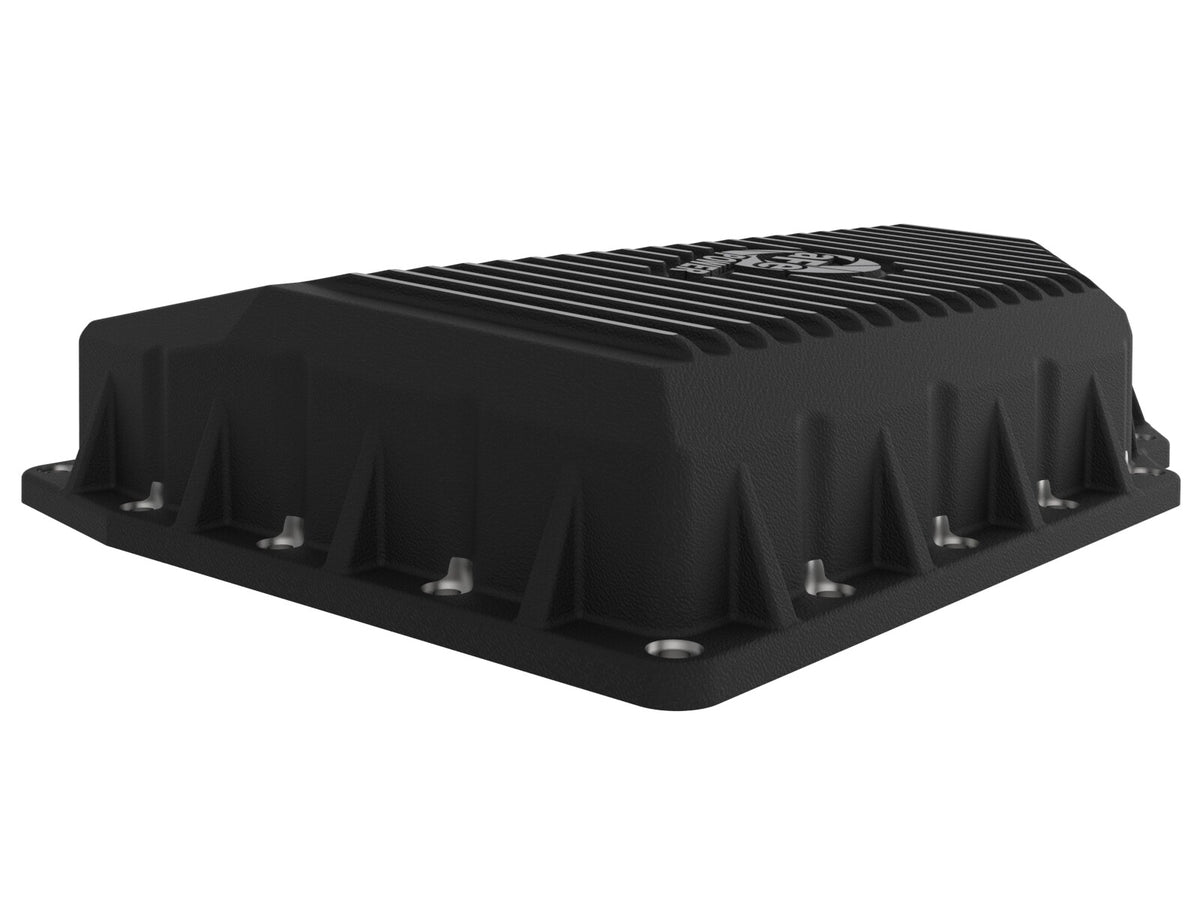 Pro Series Engine Oil Pan Black w/ Machined Fins Audi/Volkswagen 05-22 L4-1.8L (t)/2.0L (t) (w/ Oil Sensor) aFe Power-3