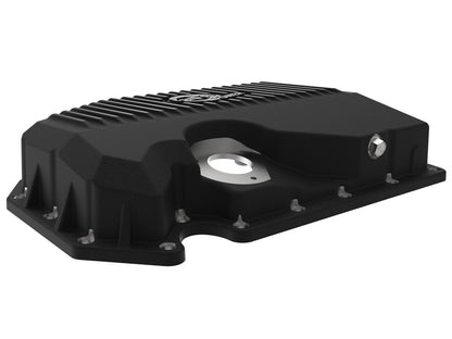 Pro Series Engine Oil Pan Black w/ Machined Fins Audi/Volkswagen 05-22 L4-1.8L (t)/2.0L (t) (w/ Oil Sensor) aFe Power-4