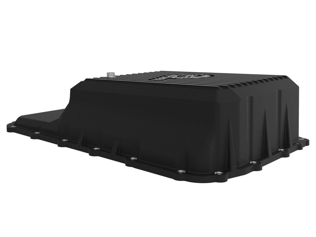 Pro Series Transmission Pan Black w/ Machined Fins Ford Trucks 20-22 (10R140 Transmission) aFe Power-2