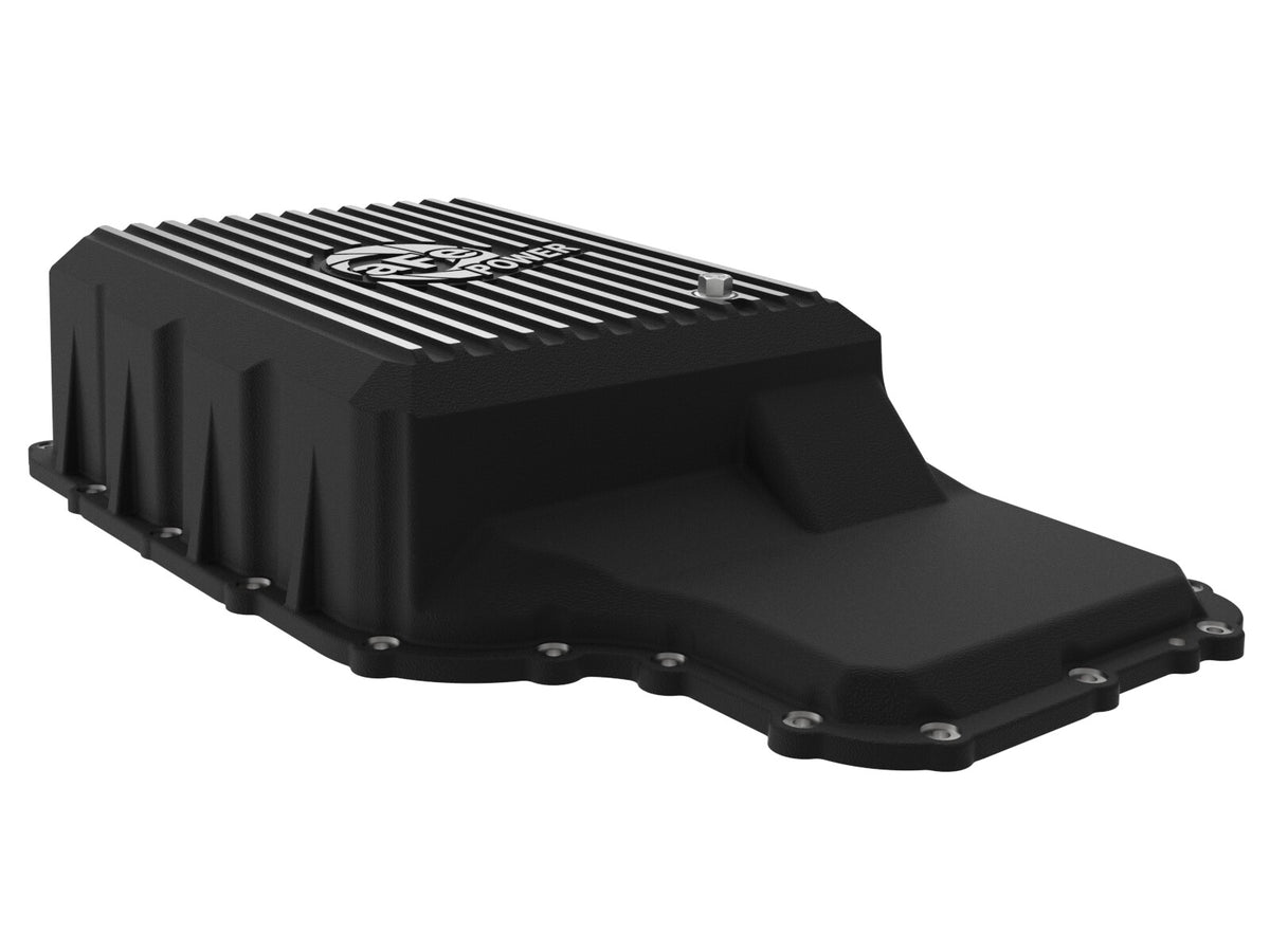 Pro Series Transmission Pan Black w/ Machined Fins Ford Trucks 20-22 (10R140 Transmission) aFe Power-3